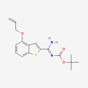 (E)-tert-butyl(4-(allyloxy)benzo[b]thiophen-2-yl)(amino)methylenecarbamate