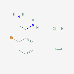 molecular formula C8H13BrCl2N2 B13054494 (1R)-1-(2-Bromophenyl)ethane-1,2-diamine 2hcl 