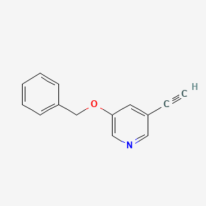 molecular formula C14H11NO B13054511 3-(Benzyloxy)-5-ethynylpyridine 