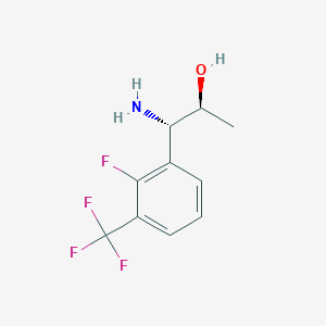 molecular formula C10H11F4NO B13054547 (1S,2S)-1-Amino-1-[2-fluoro-3-(trifluoromethyl)phenyl]propan-2-OL 