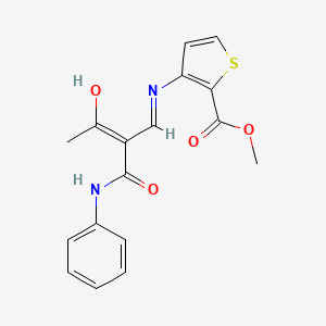 methyl 3-[[(E)-3-hydroxy-2-(phenylcarbamoyl)but-2-enylidene]amino]thiophene-2-carboxylate