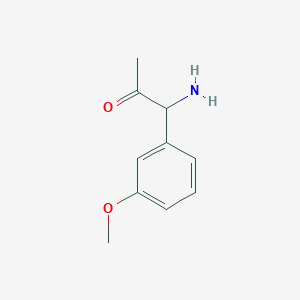 molecular formula C10H13NO2 B13054557 1-Amino-1-(3-methoxyphenyl)acetone 