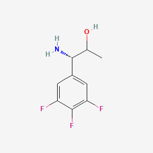 molecular formula C9H10F3NO B13054567 (1S)-1-Amino-1-(3,4,5-trifluorophenyl)propan-2-OL 