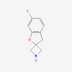 molecular formula C10H10FNO B13054578 6'-Fluoro-3'H-spiro[azetidine-3,2'-benzofuran] 