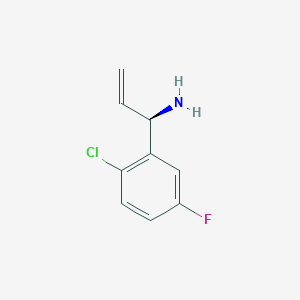 (R)-1-(2-Chloro-5-fluorophenyl)prop-2-EN-1-amine