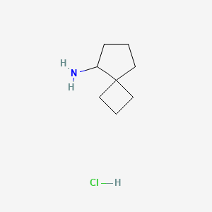 molecular formula C8H16ClN B13054597 Spiro[3.4]octan-5-amine hydrochloride 