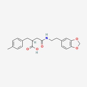 molecular formula C21H23NO5 B1305462 N-(2-Benzo[1,3]dioxol-5-yl-ethyl)-2-(4-methyl-benzyl)-succinamic acid CAS No. 332849-40-8