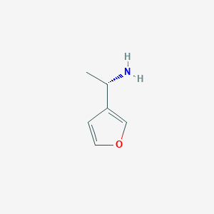 molecular formula C6H9NO B13054623 (S)-1-(Furan-3-yl)ethan-1-amine 