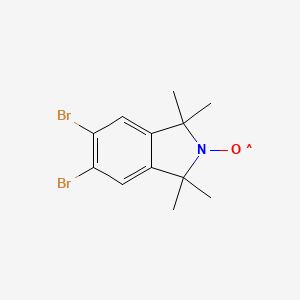 molecular formula C12H14Br2NO B13054647 5,6-Dibromo-1,1,3,3-tetramethylisoindolin-2-yloxyl 