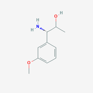 molecular formula C10H15NO2 B13054648 (1S)-1-Amino-1-(3-methoxyphenyl)propan-2-OL 