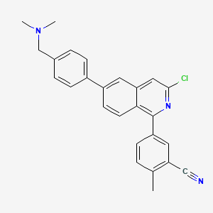 5-(3-Chloro-6-(4-((dimethylamino)methyl)phenyl)isoquinolin-1-yl)-2-methylbenzonitrile