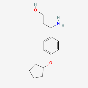 3-Amino-3-(4-cyclopentyloxyphenyl)propan-1-OL