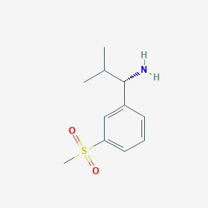 (S)-2-Methyl-1-(3-(methylsulfonyl)phenyl)propan-1-aminehcl