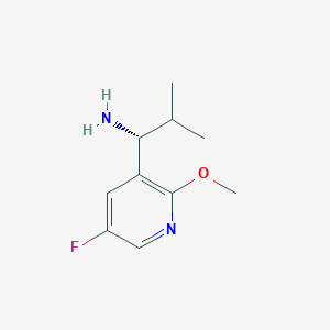 (R)-1-(5-Fluoro-2-methoxypyridin-3-YL)-2-methylpropan-1-amine