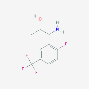 1-Amino-1-[2-fluoro-5-(trifluoromethyl)phenyl]propan-2-OL