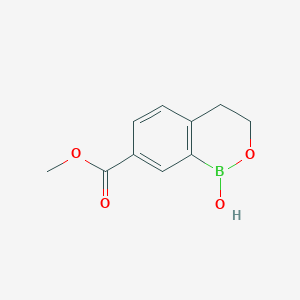 molecular formula C10H11BO4 B13054715 Methyl 1-hydroxy-3,4-dihydro-1H-benzo[C][1,2]oxaborinine-7-carboxylate 