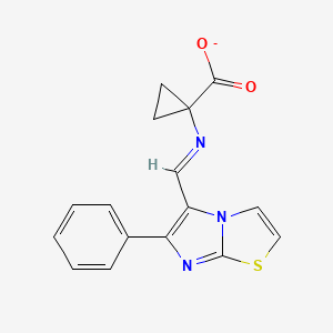 (E)-({6-phenylimidazo[2,1-b][1,3]thiazol-5-yl}methylidene)aminocyclopropanecarboxylate