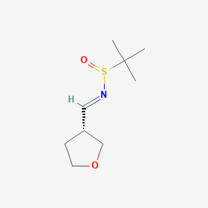 (R)-2-Methyl-N-((E)-(tetrahydrofuran-3-YL)methylene)propane-2-sulfinamide