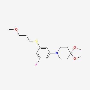 8-(3-Fluoro-5-((3-methoxypropyl)thio)phenyl)-1,4-dioxa-8-azaspiro[4.5]decane