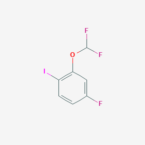 molecular formula C7H4F3IO B13054747 2-(Difluoromethoxy)-4-fluoro-1-iodobenzene 