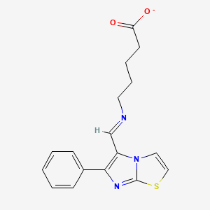 (E)-({6-phenylimidazo[2,1-b][1,3]thiazol-5-yl}methylidene)aminopentanoate