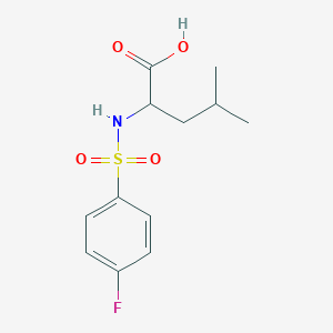 molecular formula C12H16FNO4S B1305478 2-{[(4-Fluorophenyl)sulfonyl]amino}-4-methylpentanoic acid CAS No. 251097-25-3