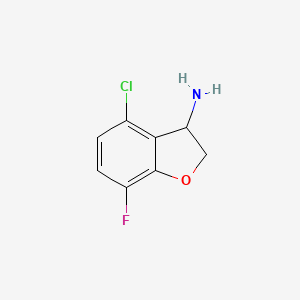 4-Chloro-7-fluoro-2,3-dihydro-1-benzofuran-3-amine