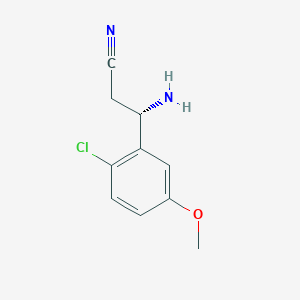 (3S)-3-Amino-3-(2-chloro-5-methoxyphenyl)propanenitrile