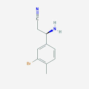 (3R)-3-Amino-3-(3-bromo-4-methylphenyl)propanenitrile