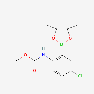 Methyl (4-chloro-2-(4,4,5,5-tetramethyl-1,3,2-dioxaborolan-2-YL)phenyl)carbamate