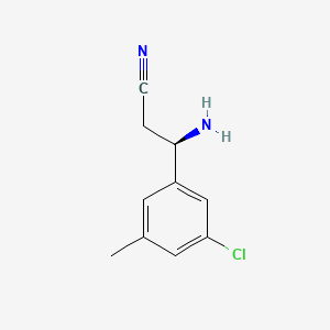 (3R)-3-Amino-3-(5-chloro-3-methylphenyl)propanenitrile