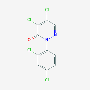 molecular formula C10H4Cl4N2O B1305494 4,5-Dichloro-2-(2,4-dichlorophenyl)-2,3-dihydropyridazin-3-one CAS No. 24725-65-3