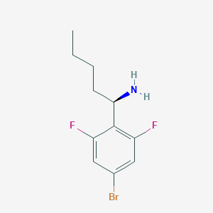 molecular formula C11H14BrF2N B13054946 (R)-1-(4-Bromo-2,6-difluorophenyl)pentan-1-amine 