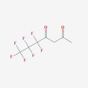 molecular formula C7H5F7O2 B1305496 5,5,6,6,7,7,7-七氟庚烷-2,4-二酮 CAS No. 356-30-9