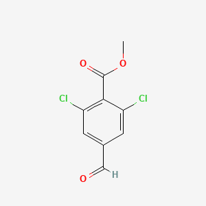 molecular formula C9H6Cl2O3 B13054970 Methyl 2,6-dichloro-4-formylbenzoate 