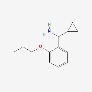 molecular formula C13H19NO B13054980 Cyclopropyl(2-propoxyphenyl)methanamine 