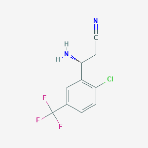 (3R)-3-Amino-3-[2-chloro-5-(trifluoromethyl)phenyl]propanenitrile