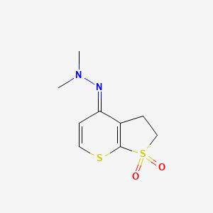 4-(2,2-Dimethylhydrazono)-2,3-dihydro-4H-thieno[2,3-b]thiopyran 1,1-dioxide