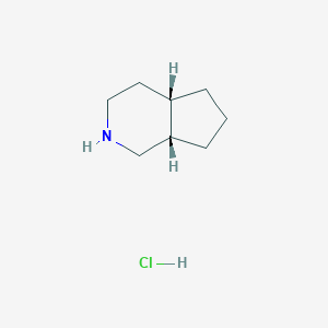 molecular formula C8H16ClN B13055019 cis-Octahydro-1H-cyclopenta[C]pyridine hcl CAS No. 2177264-14-9