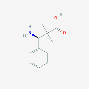 molecular formula C11H15NO2 B13055022 (3R)-3-Amino-2,2-dimethyl-3-phenylpropanoic acid 