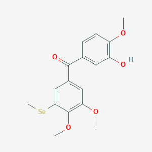 (3,4-Dimethoxy-5-(methylselanyl)phenyl)(3-hydroxy-4-methoxyphenyl)methanone