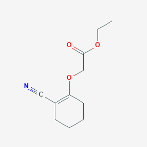 Ethyl 2-((2-cyanocyclohex-1-EN-1-YL)oxy)acetate