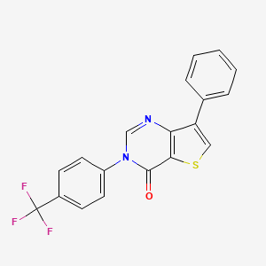 7-Phenyl-3-(4-(trifluoromethyl)phenyl)thieno[3,2-D]pyrimidin-4(3H)-one