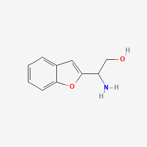 molecular formula C10H11NO2 B13055135 2-Amino-2-benzo[D]furan-2-ylethan-1-OL 