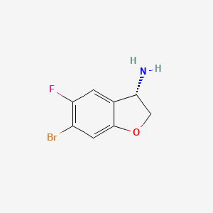 (3S)-6-Bromo-5-fluoro-2,3-dihydrobenzo[B]furan-3-ylamine