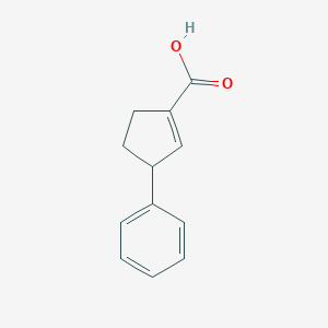 molecular formula C12H12O2 B13055173 3-Phenylcyclopent-1-ene-1-carboxylic acid 