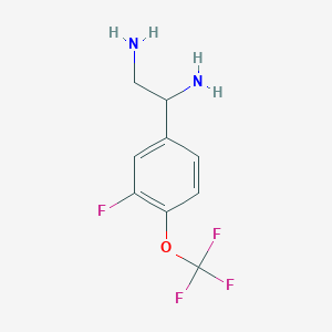 1-[3-Fluoro-4-(trifluoromethoxy)phenyl]ethane-1,2-diamine