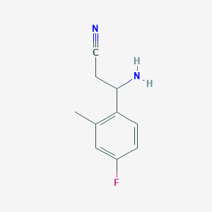 3-Amino-3-(4-fluoro-2-methylphenyl)propanenitrile hcl