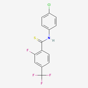 N-(4-Chlorophenyl)-2-fluoro-4-(trifluoromethyl)benzothioamide