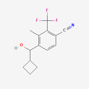 4-(Cyclobutyl(hydroxy)methyl)-3-methyl-2-(trifluoromethyl)benzonitrile